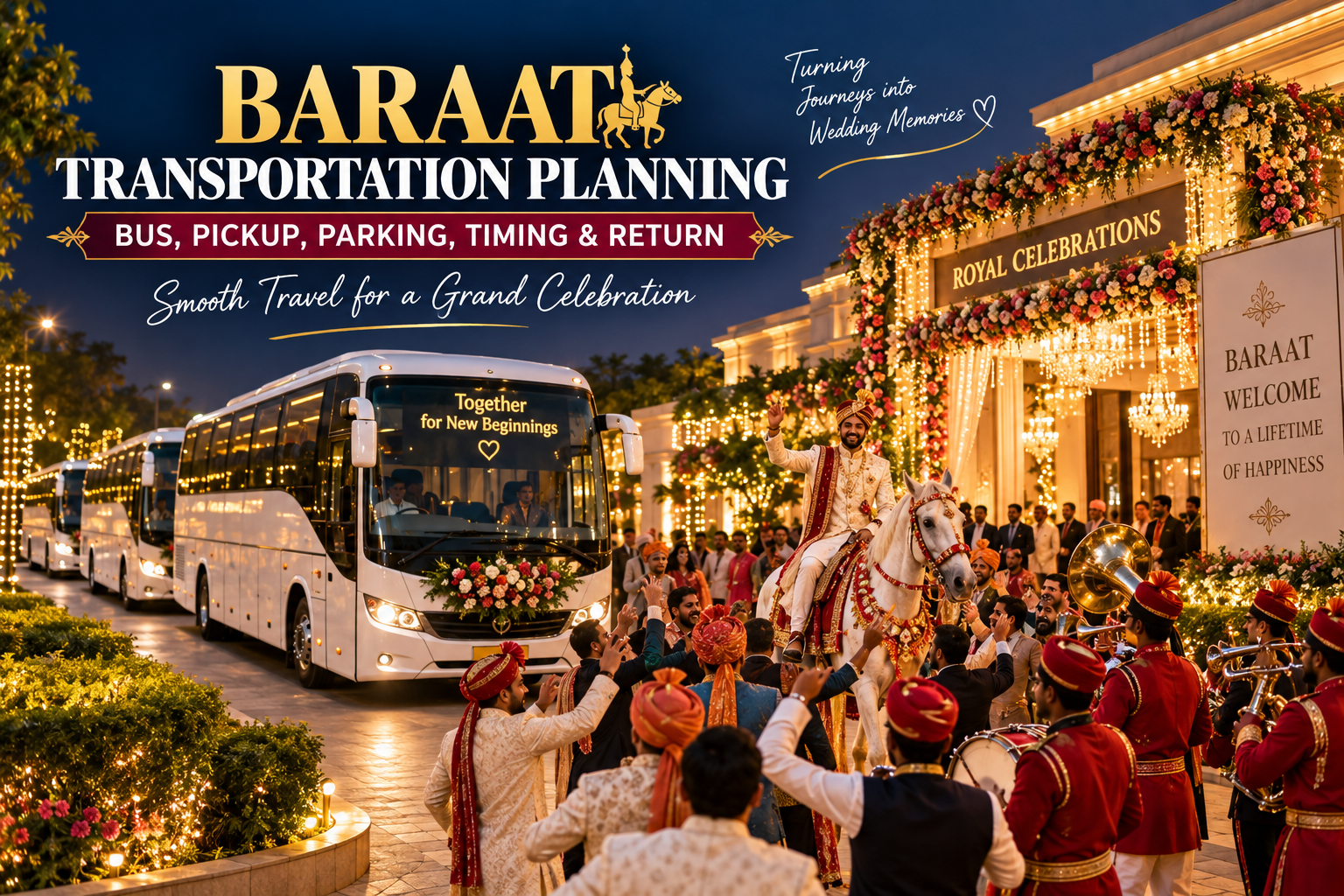 Baraat Transportation Planning – Bus, Pickup, Parking, Timing & Return