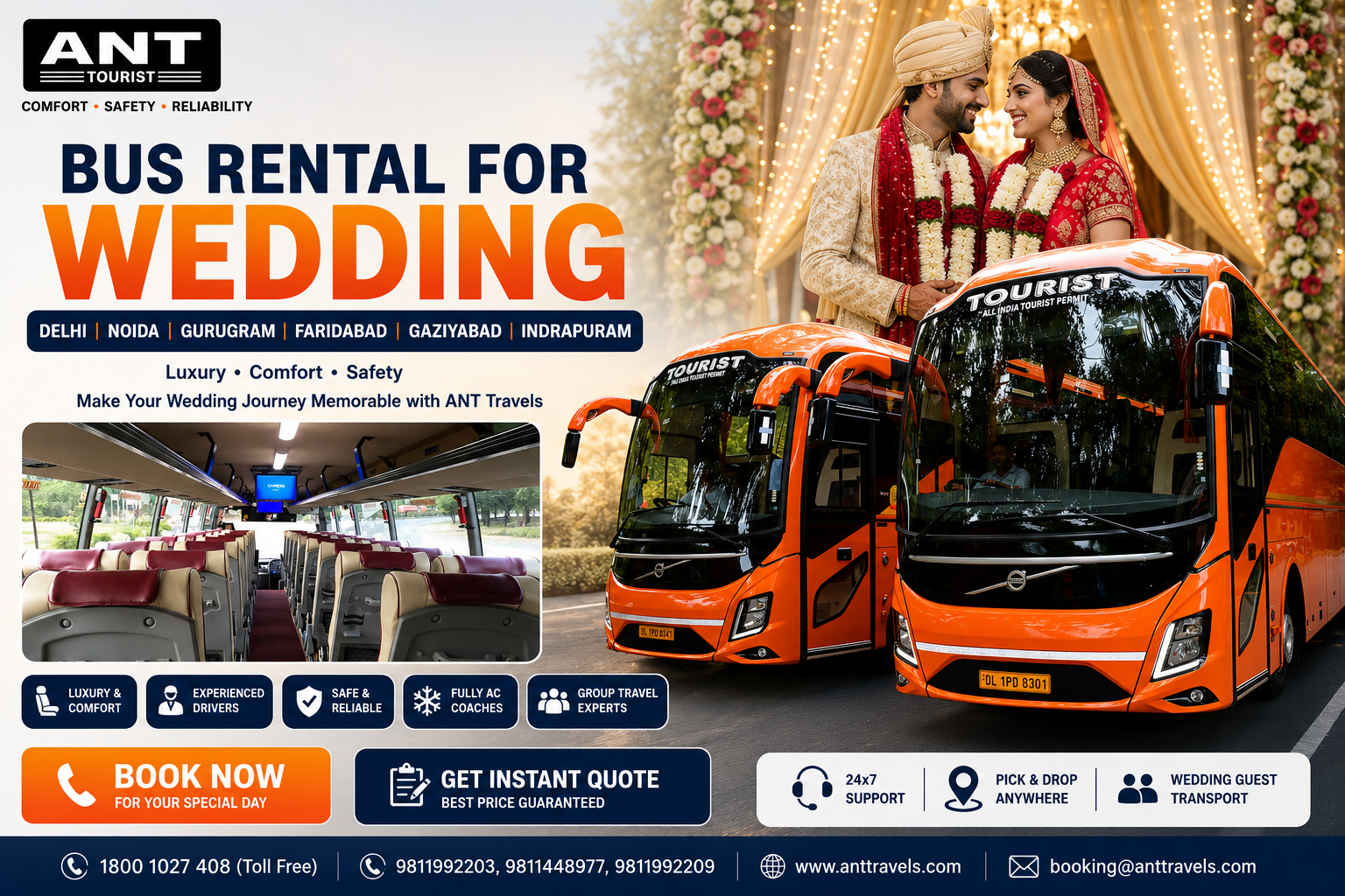 Wedding Bus Rental from Delhi